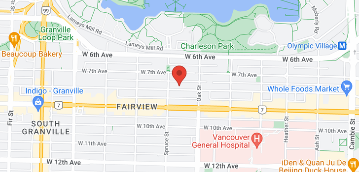 map of 1 1065 W 8TH AVENUE